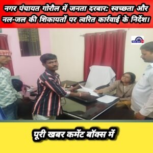 नगर पंचायत गोरौल में जनता दरबार: स्वच्छता और नल-जल की शिकायतों पर त्वरित कार्रवाई के निर्देश।